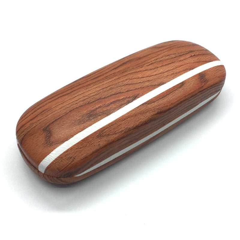 Wood grain glasses case