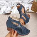 Open Toe Block Heel Sandals Peacock Blue Trendsi Open Toe Block Heel Sandals