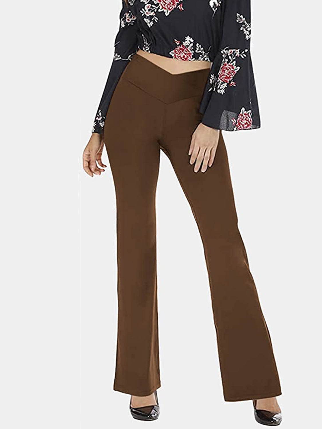V-Waist Bootcut Long Slacks