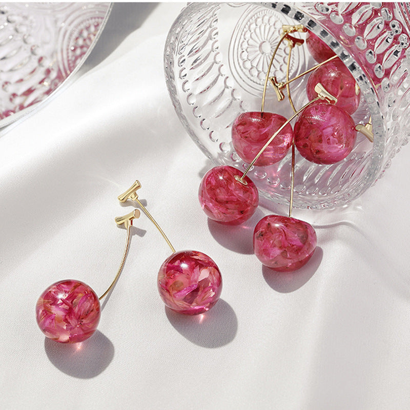 Sweet Red Cherry Earrings