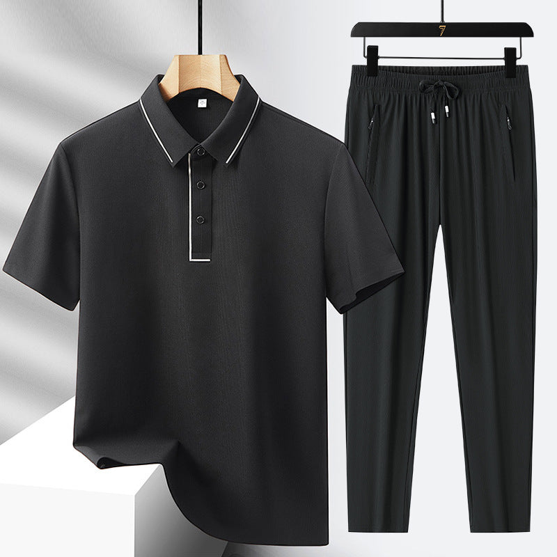 Seamless Polo Shirt and Pants Set