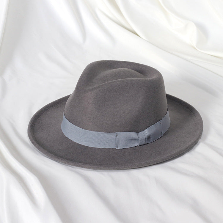 Grey Classic Felt Fedora Hat