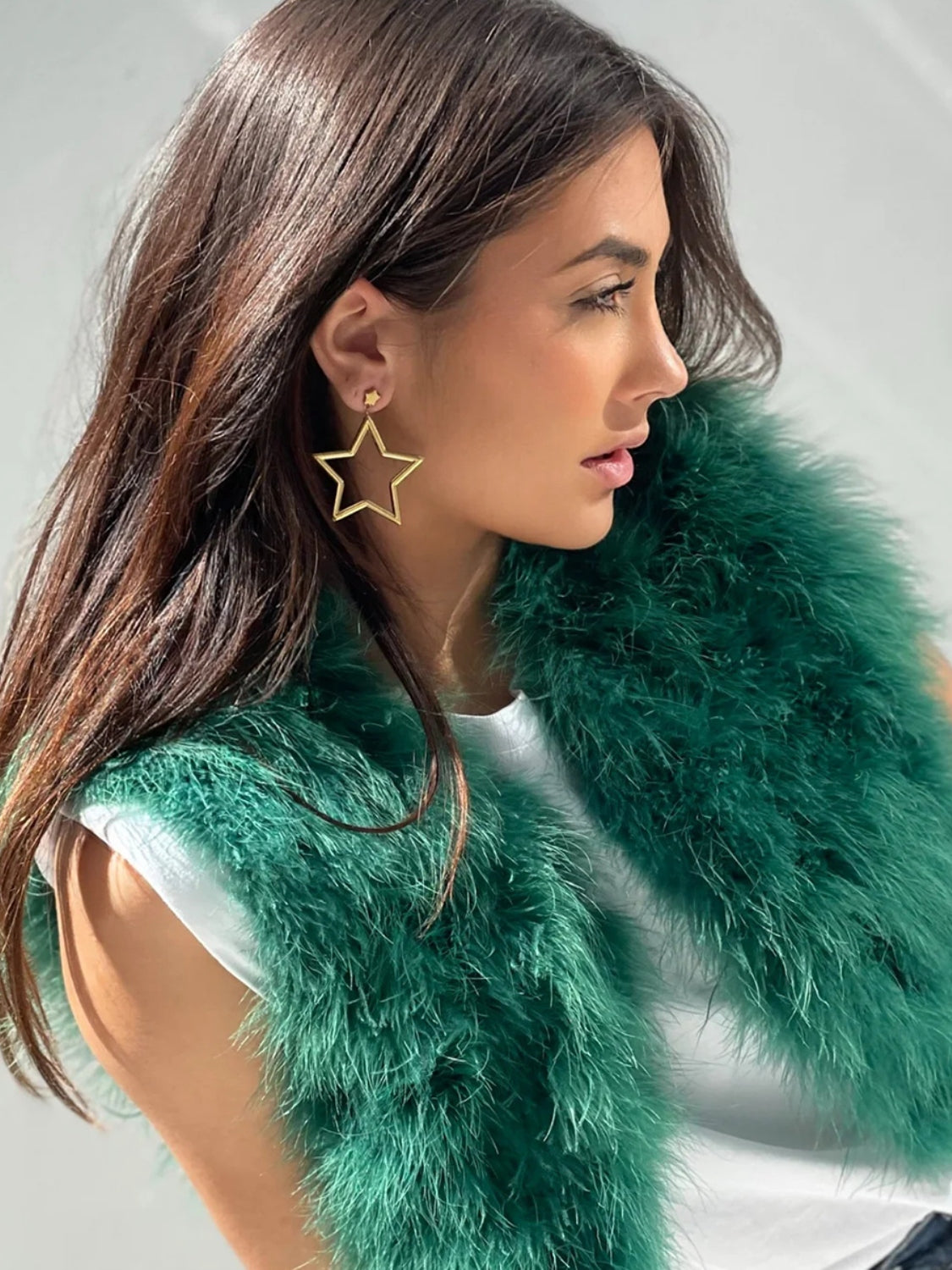 Gold Moon & Star Dangle Earrings