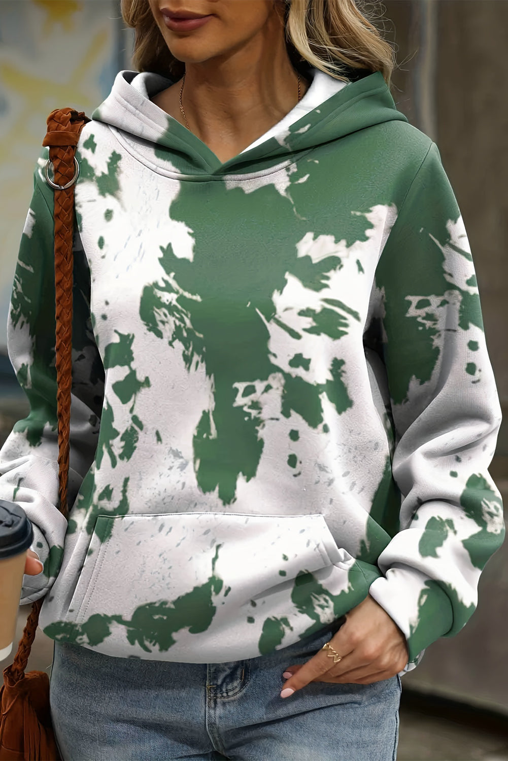 Green Tie Dye Hoodie