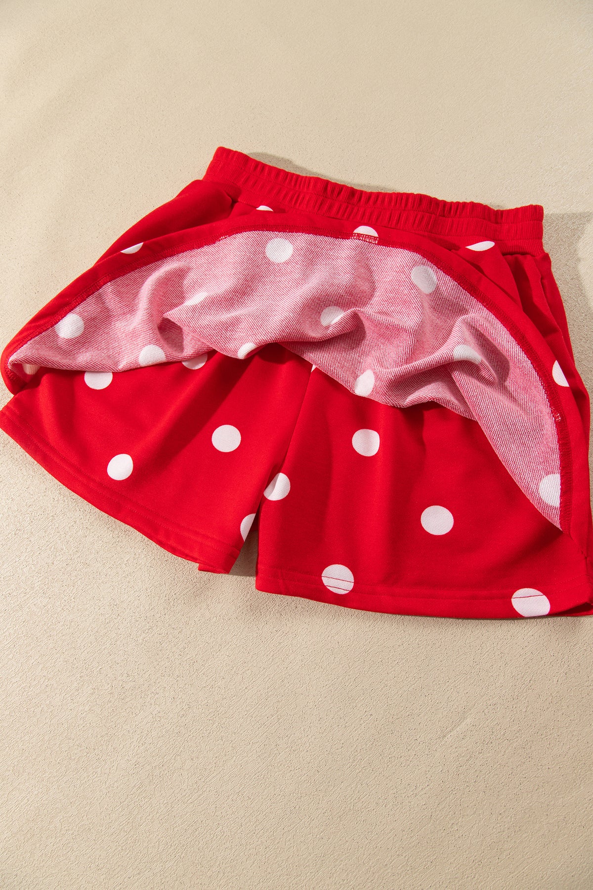 Polka Dot Pullover & Skort Two-Piece Set
