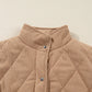 Camel Plus Size Quilted Vest Bazaarre Mart Plus Size/Plus Size Outerwear