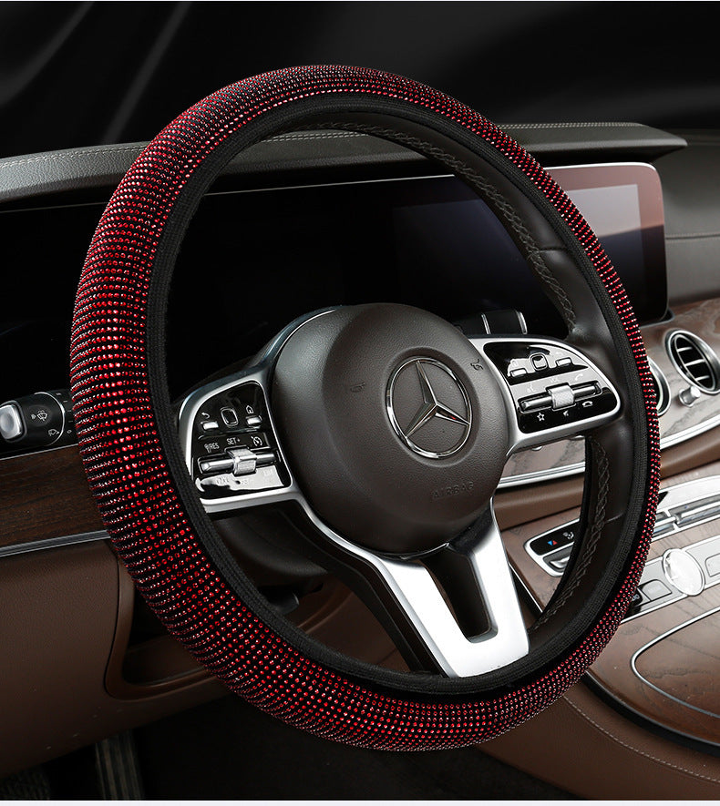 Diamond-Studded Steering Wheel Cover