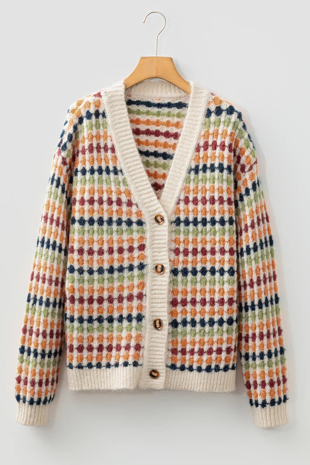 Multicolor Dotty Pattern Cardigan Dear-Lover Dropshipping Sweaters & Cardigans/Cardigans