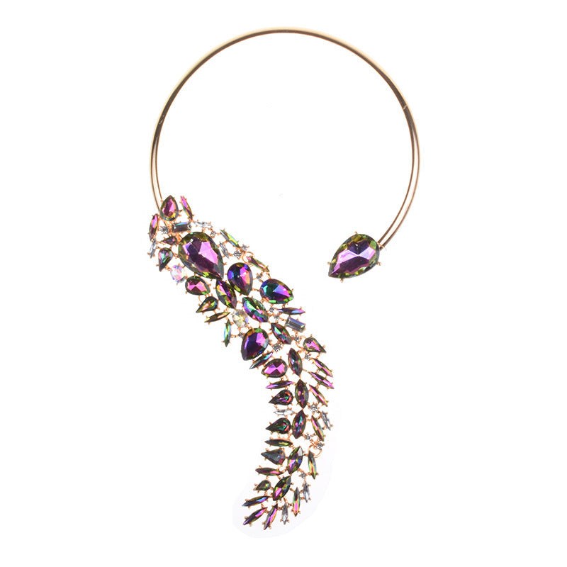 Colorful Wrap Around Drop Rhinestone Chokers