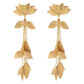 Dramatic Gold Lotus Earrings Bazaare Mart Gold Lotis Dangle Earrings