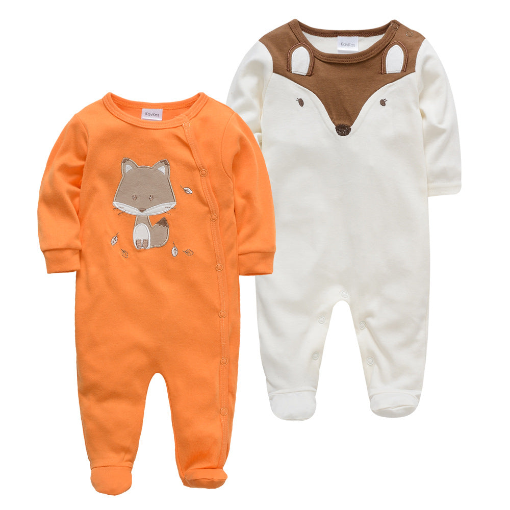 Orange Fox Baby Rompers