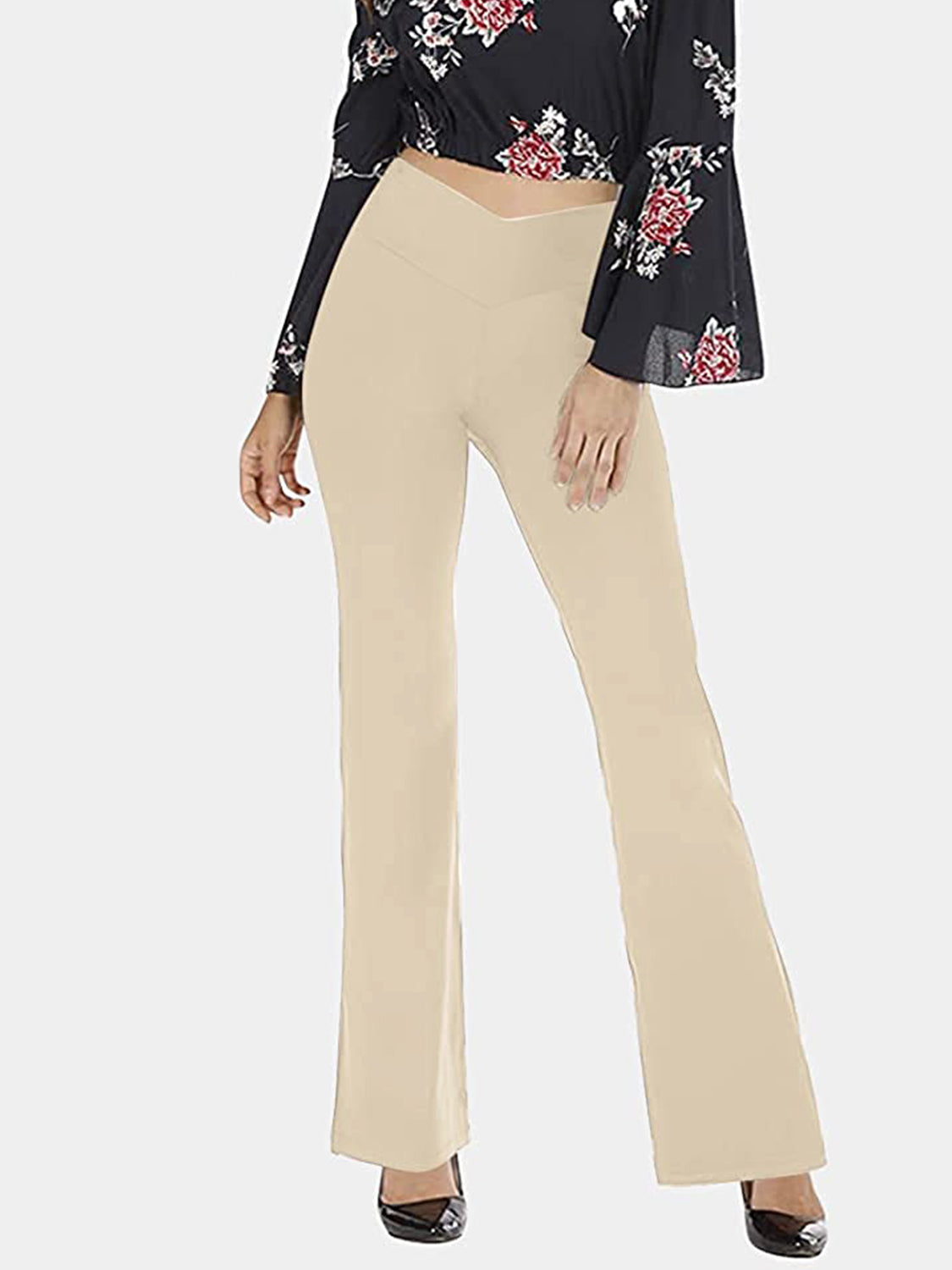 V-Waist Bootcut Long Slacks