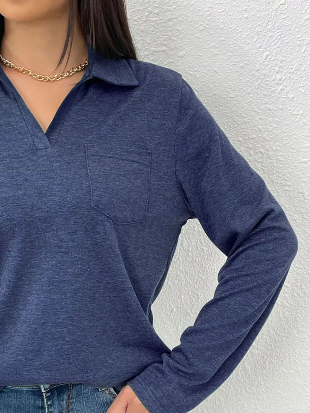 Casual Long Sleeve Polo T-Shirt Bazaare Mart Casual Long Sleeve Polo T-Shirt