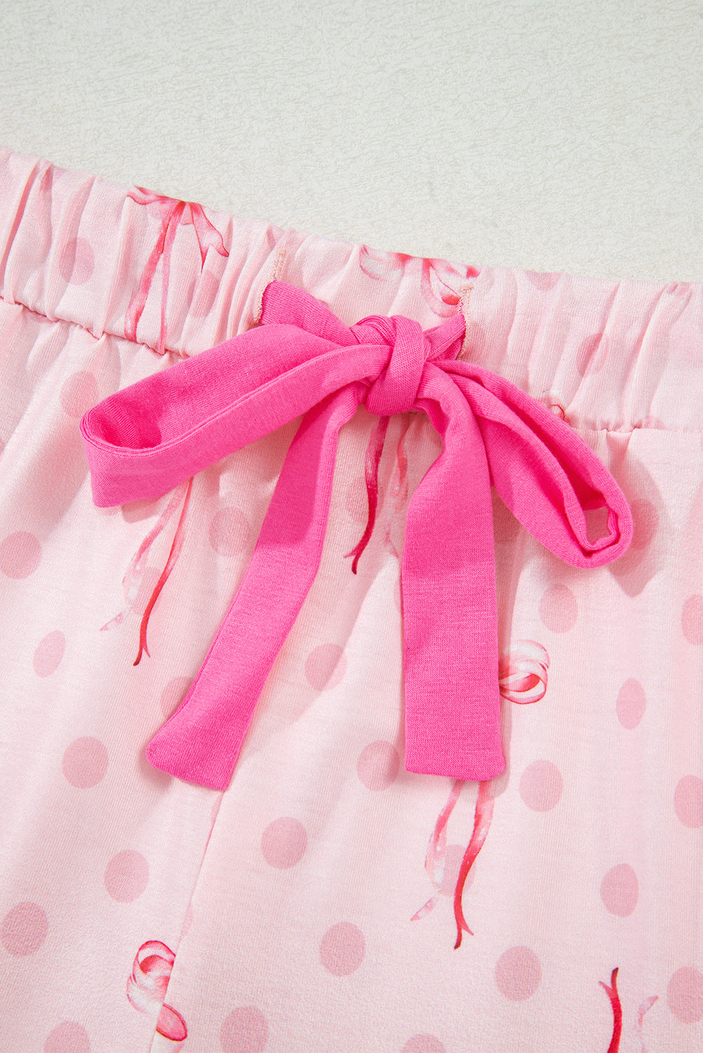 Pink Polka Dot Shorts Pajamas Set