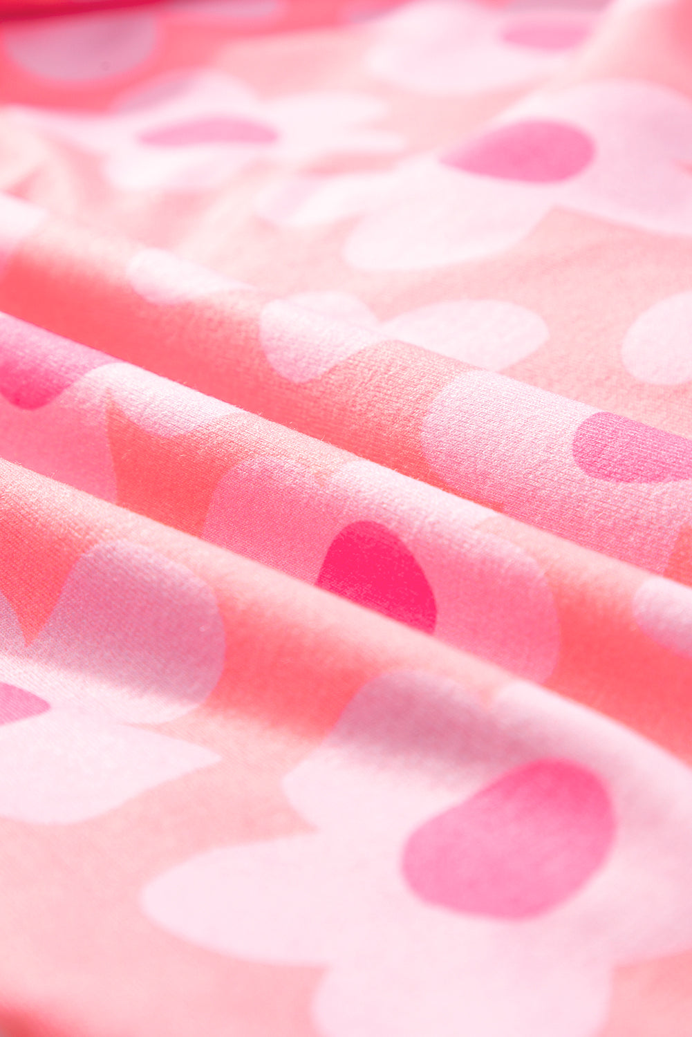 Pink Flower Shorts Pajamas Set