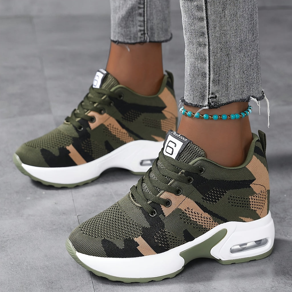 Women's Camo Breathable Mesh Sneakers