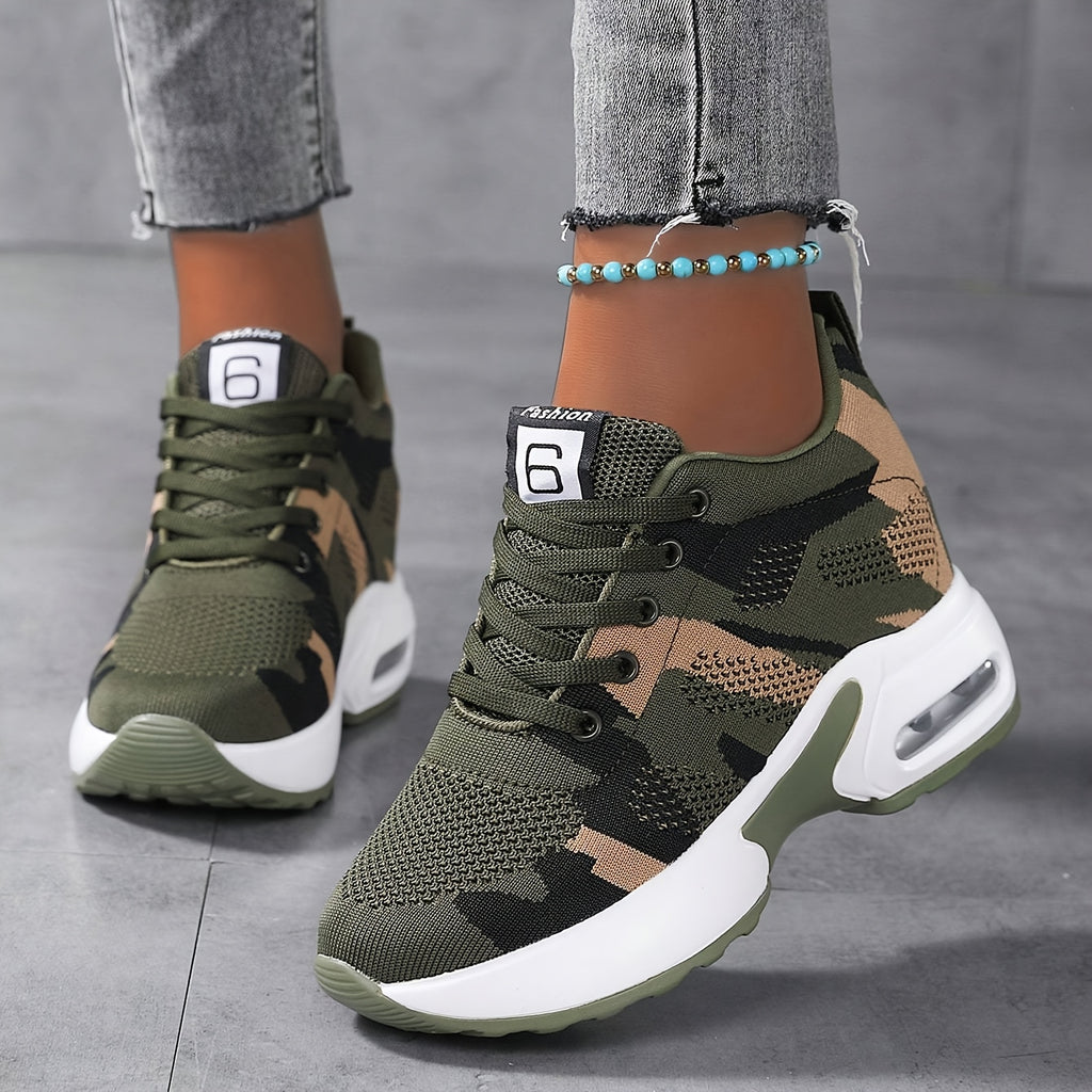 Women's Camo Breathable Mesh Sneakers