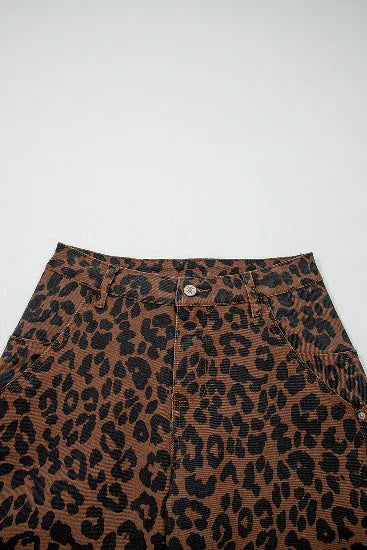 Brown Leopard Print Jeans - Bazaare Mart