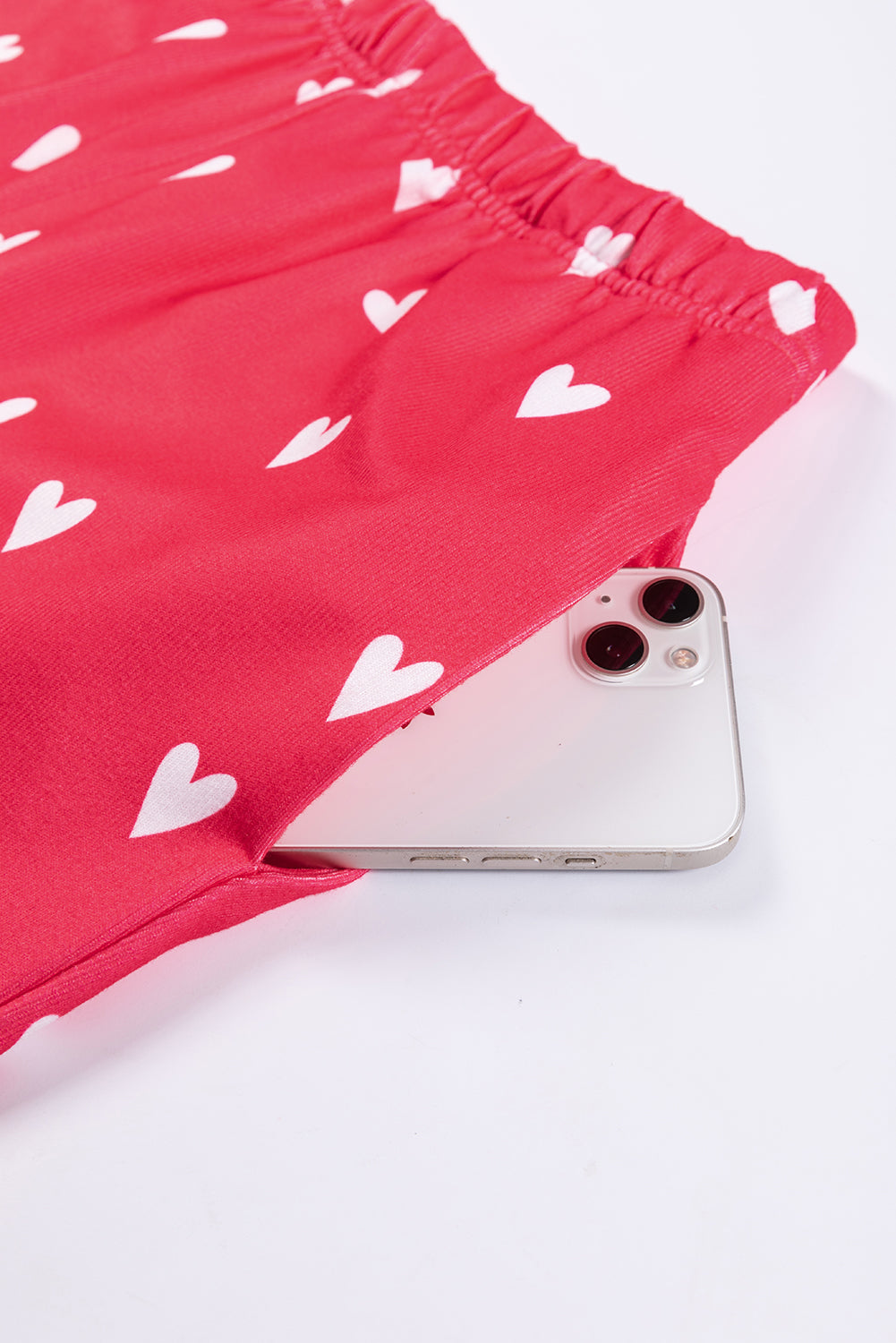 Red Heart Print PJ Set