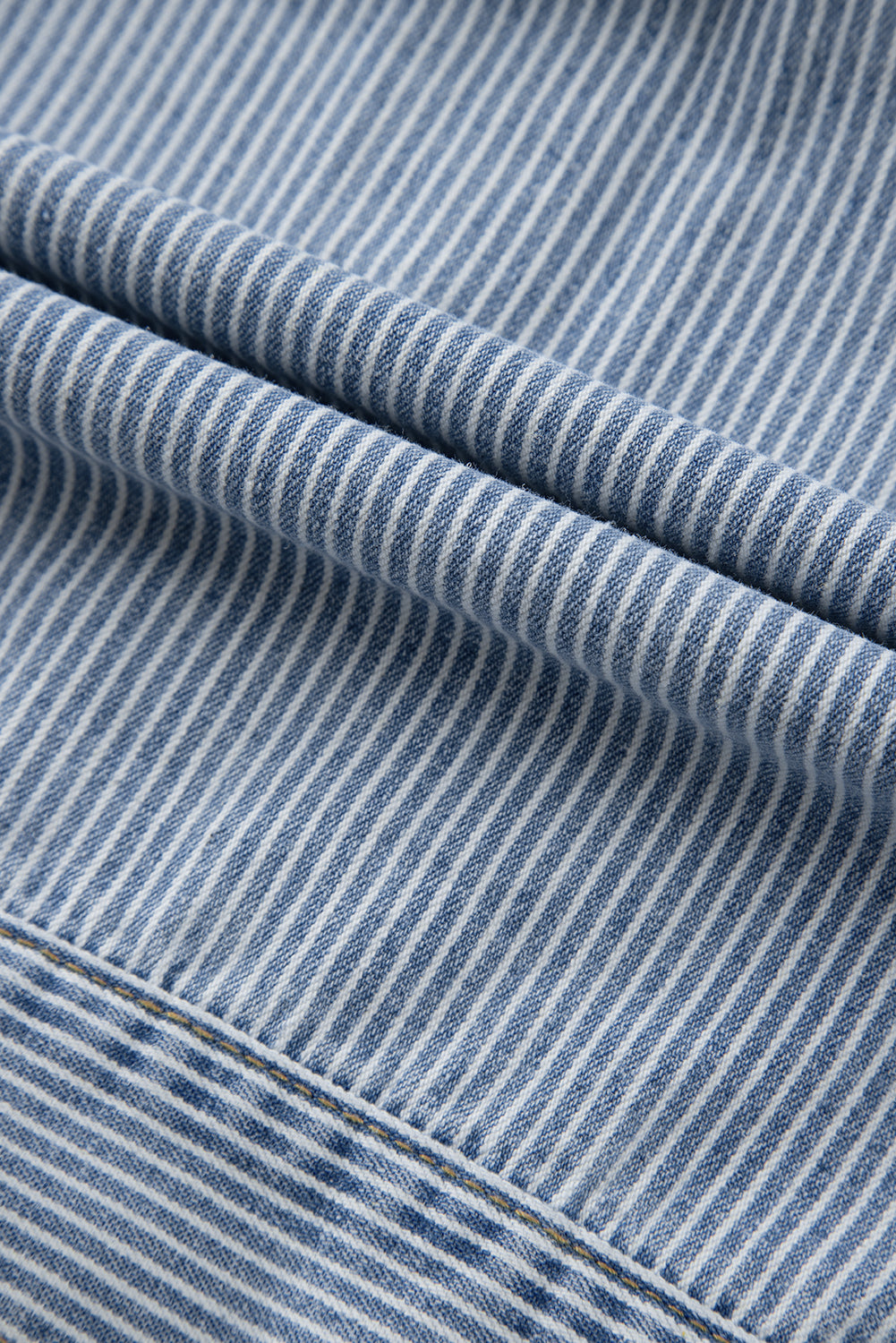 Blue Striped Denim Jacket