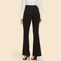 High Waist Flared Pants Black Bazaare Mart Lady's Slacks