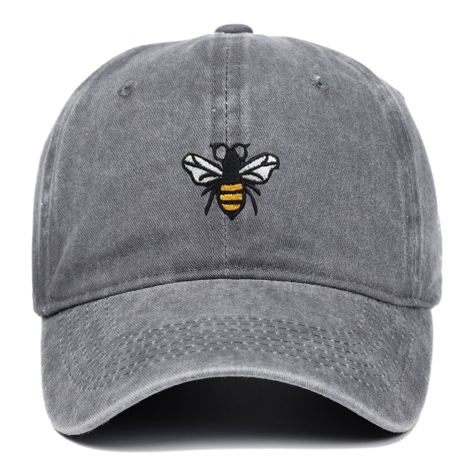 Vintage Bee Embroidered Baseball Cap