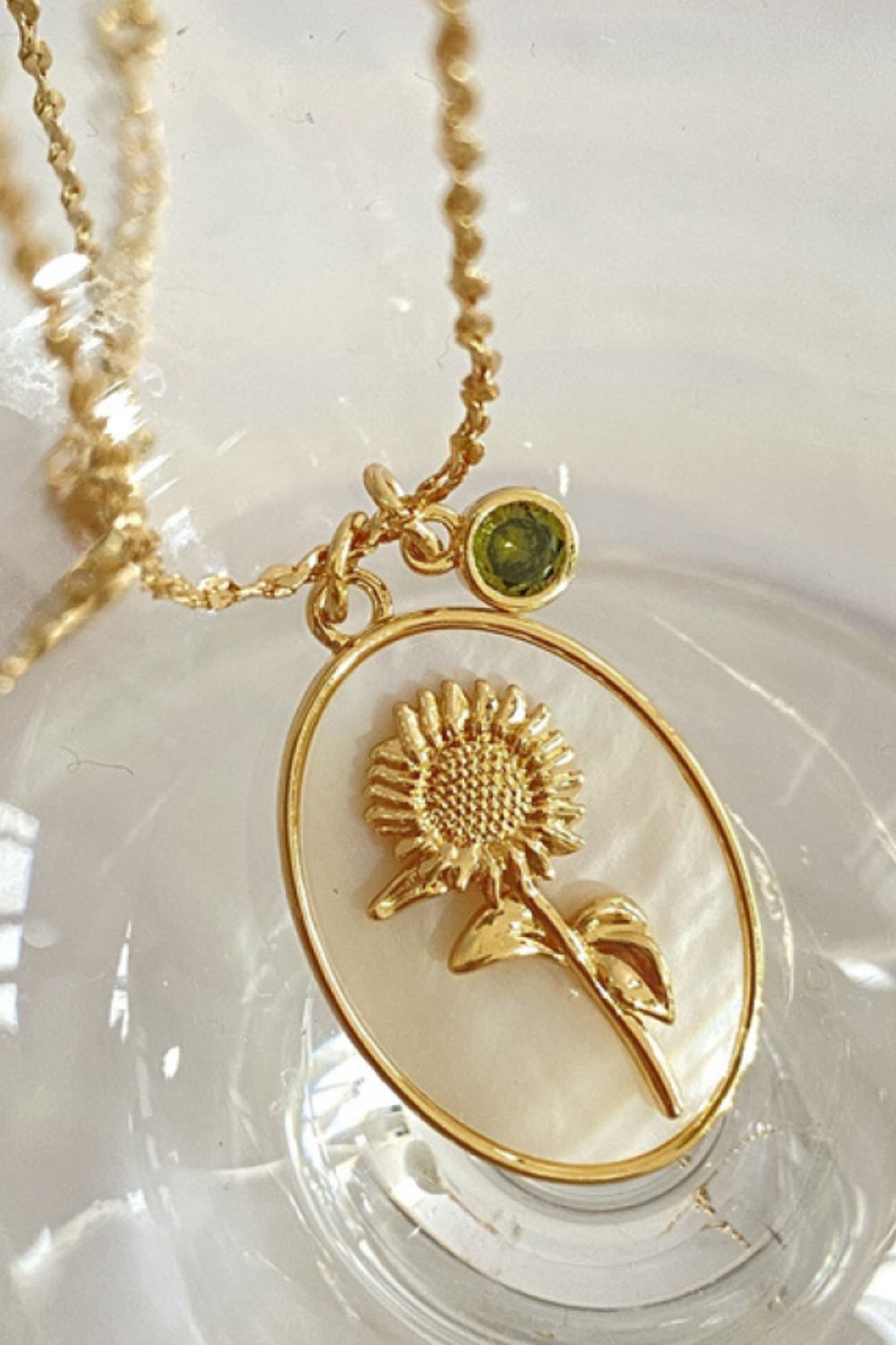 Birth Flower Shell Necklace