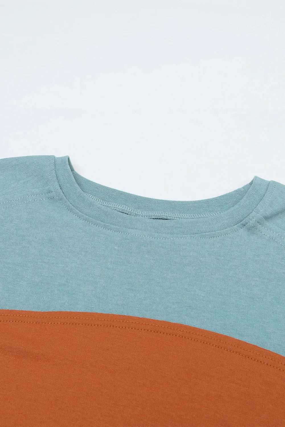 Blue Colorblock Striped Bishop Sleeve Top Shewin Long Sleeve Tops