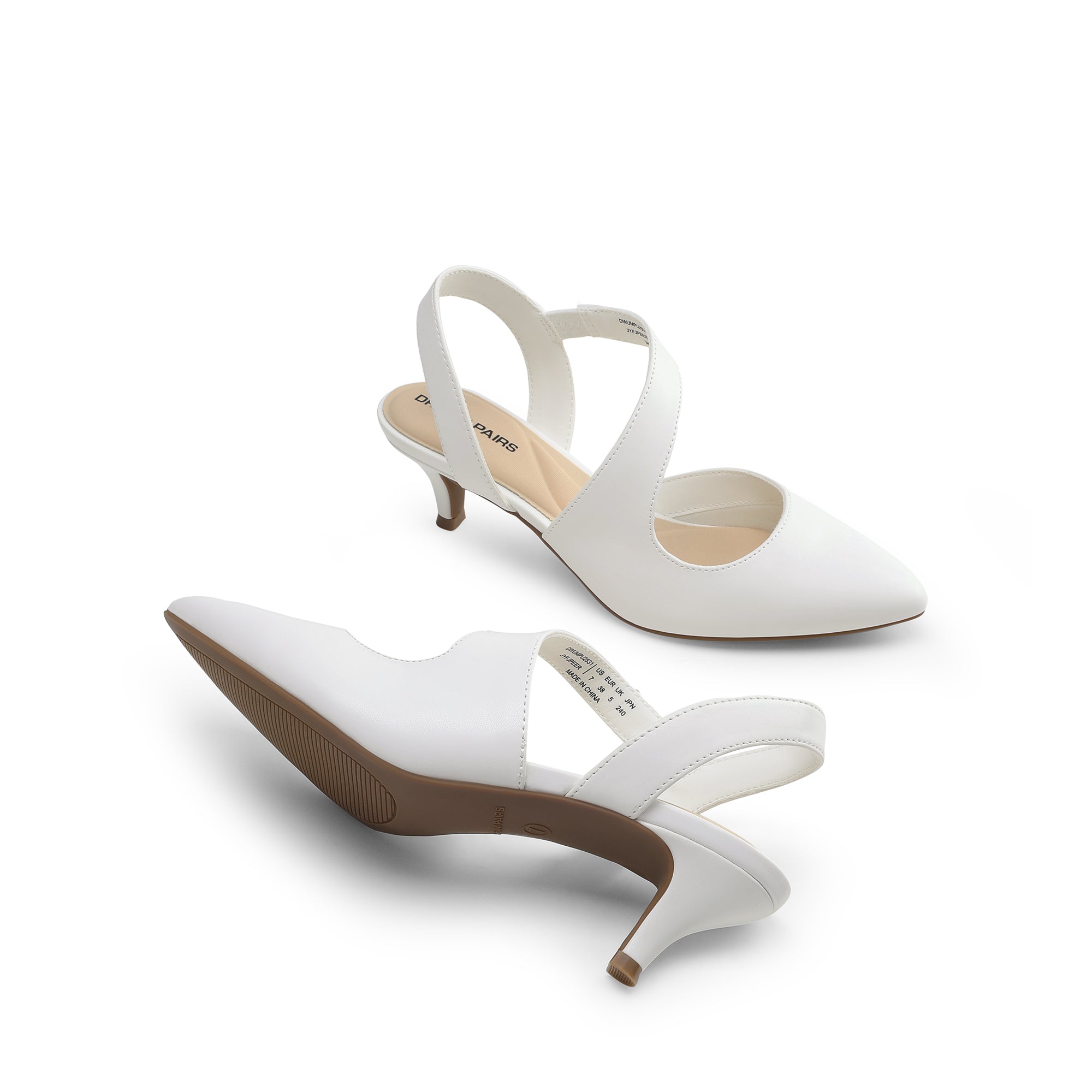 Low Kitten Heel Strappy Pumps