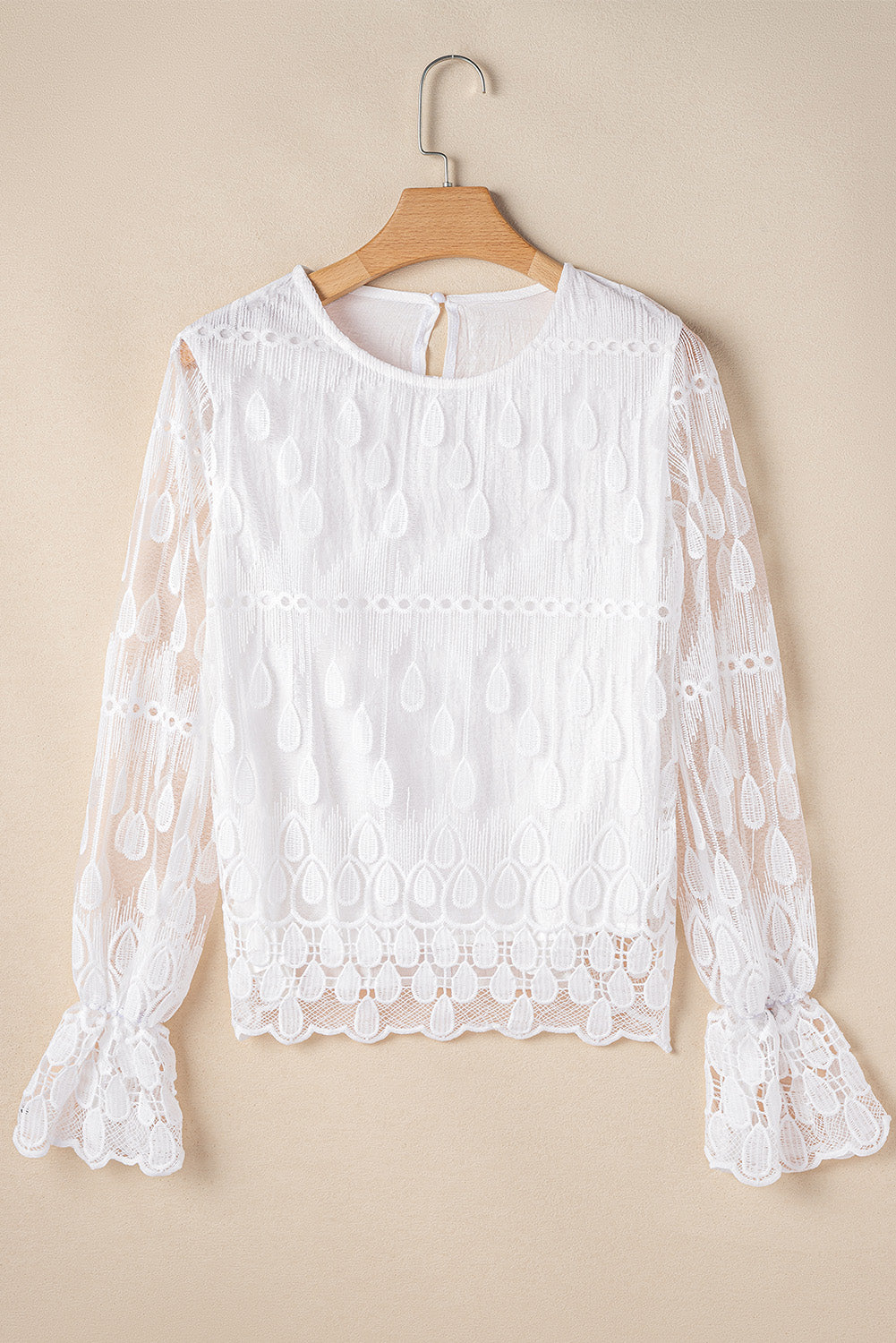 Long Sleeve Lace Blouse