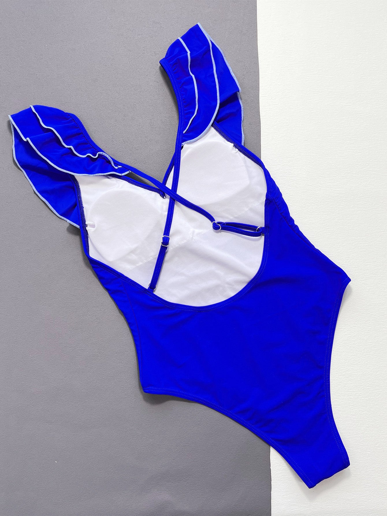 Royal Blue Ruffled One-Piece Swimsuit