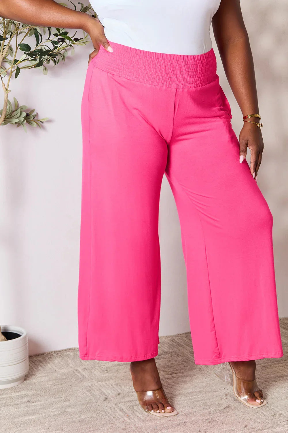 Solid Color Rayon Palazzo Pants Trendsi Palazzo Pants