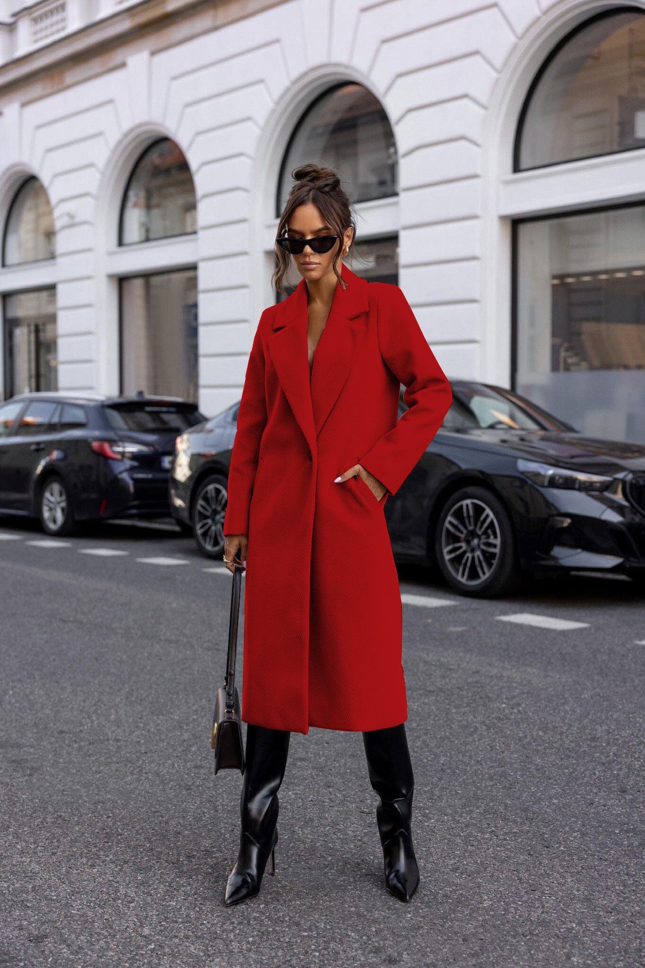 Classic Mid-length Woolen Top Coat
