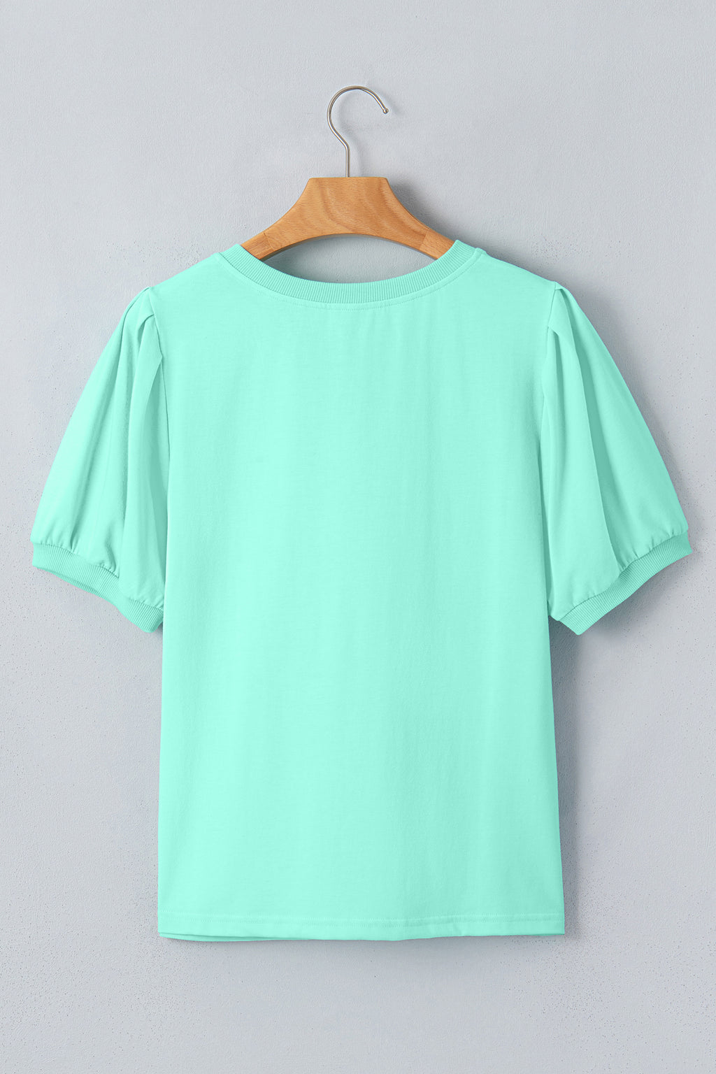 Yellow Solid Color V Neck Short Puff Sleeve Blouse Dear-Lover Dropshipping Tops/Blouses & Shirts
