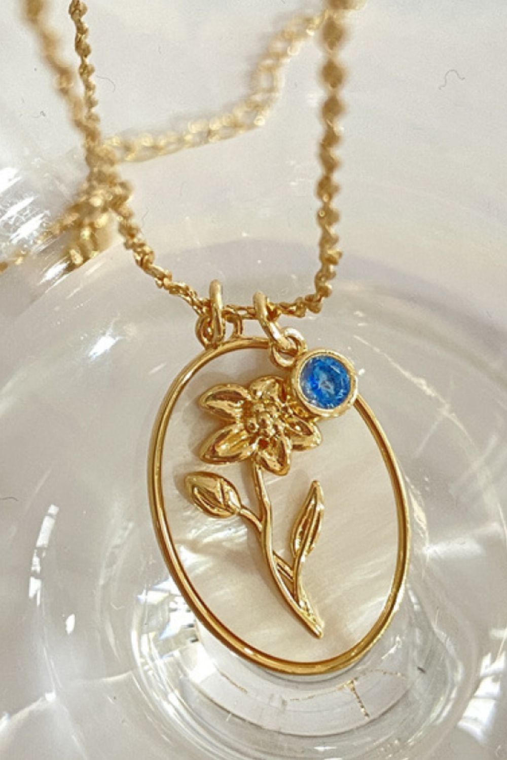 Birth Flower Shell Necklace
