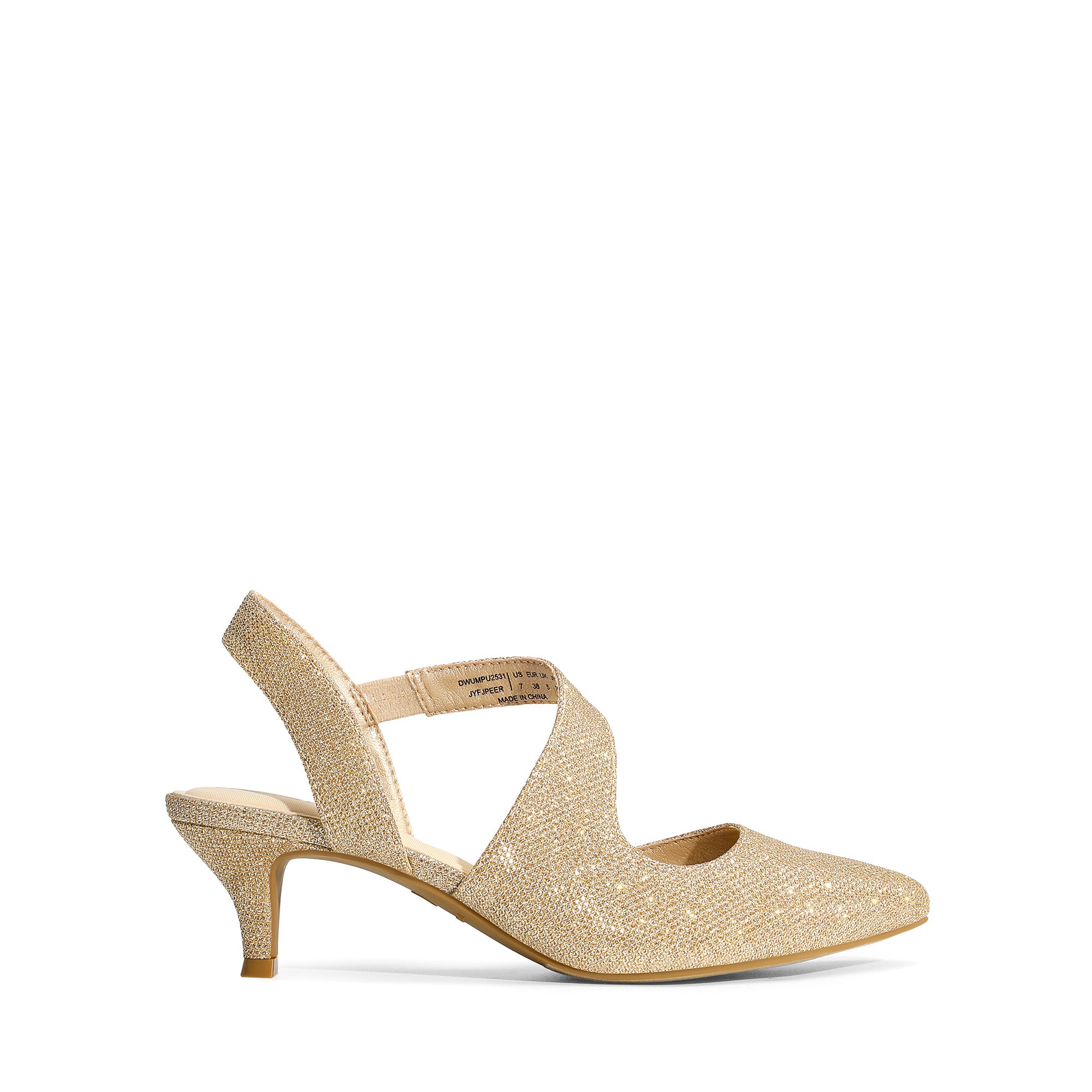 Low Kitten Heel Strappy Pumps