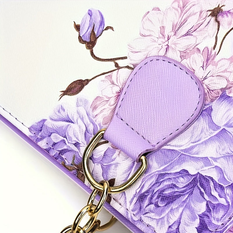 Floral Print Satchel Crossbody Handbag