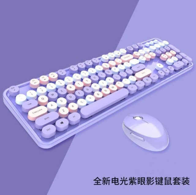 Candy Colored Wireless Keyboard/Mouse Set - Bazaare Mart