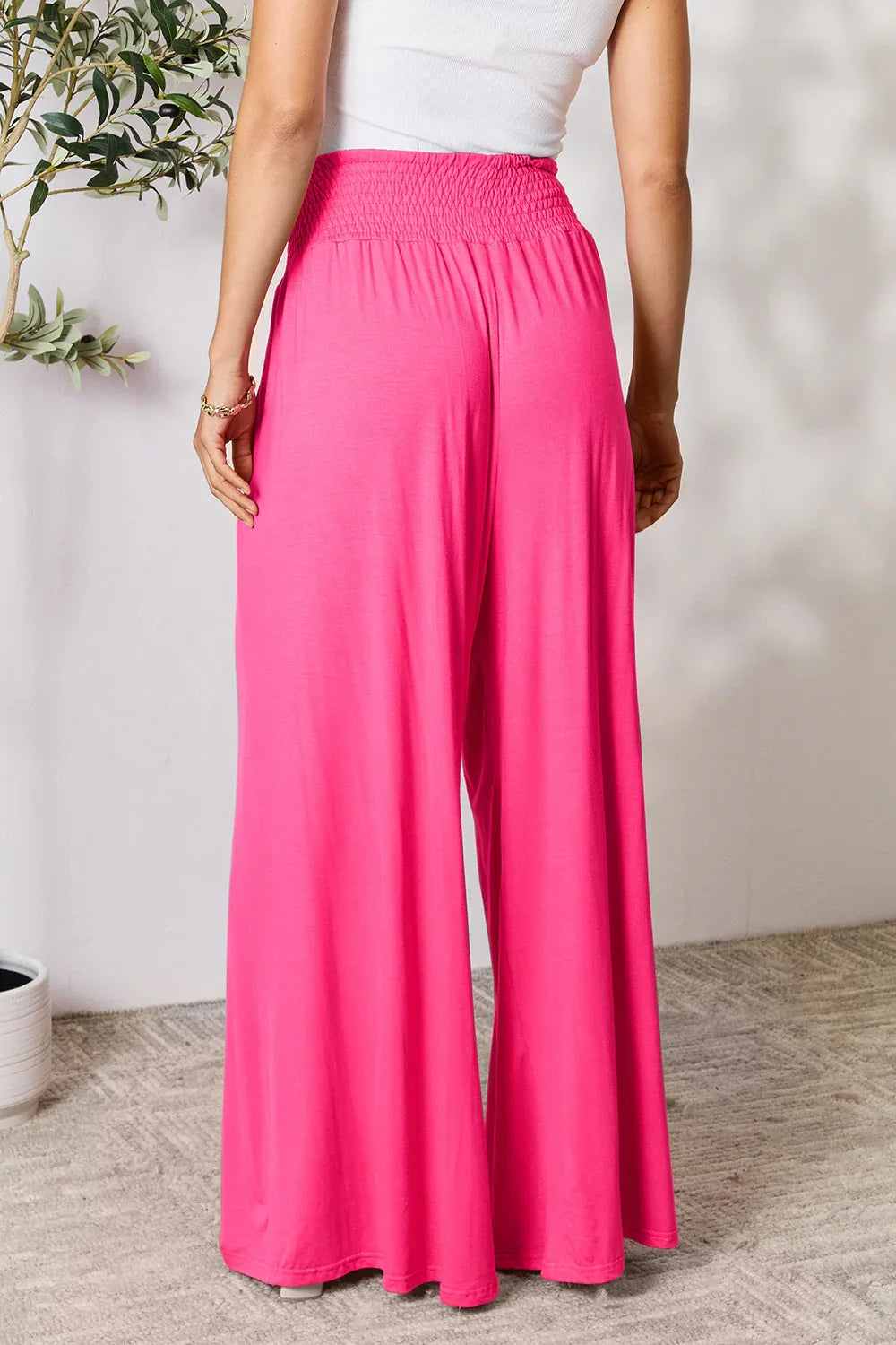 Solid Color Rayon Palazzo Pants Trendsi Palazzo Pants