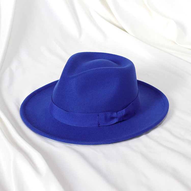 Royal Blue Classic Felt Fedora Hat