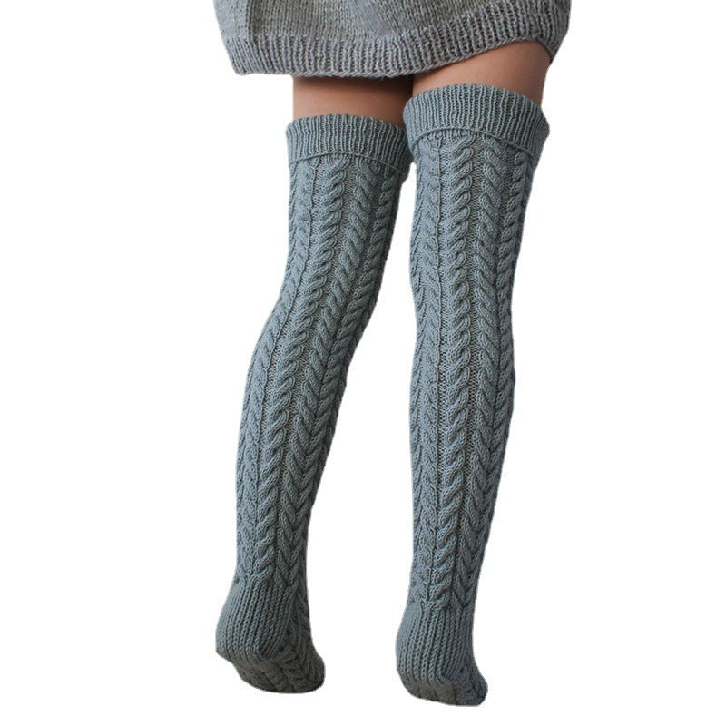 Thigh High Twist Knit Stockings