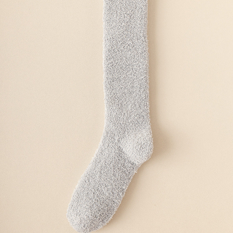 Lint-free Coral Fleece Knee Socks