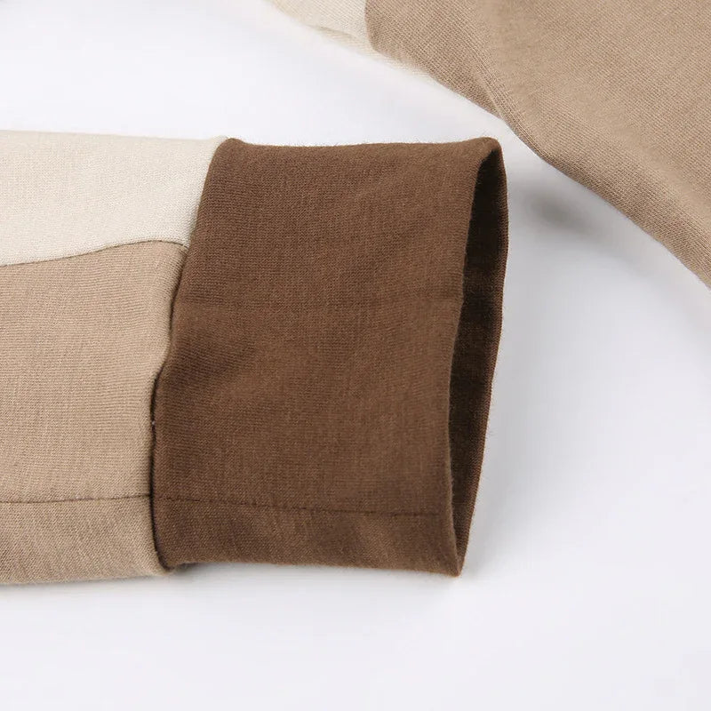 Star Color Block Long Sleeve Top CJ Dropshipping Long Sleeve Star Tee