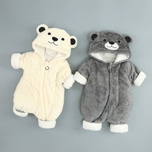 Furry Bear Suit Baby Clothes