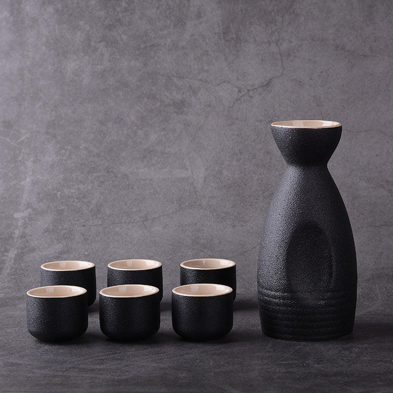 Black Stone Sakura vintage sake set