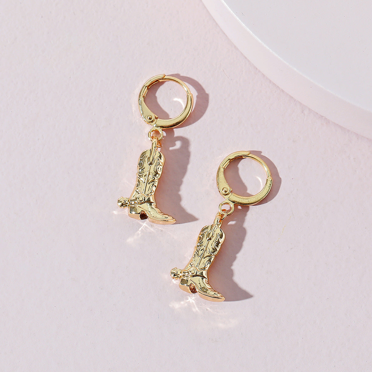 Western Cowboy Boot & Hat Dangle Earrings – Vintage Cowgirl Alloy Statement Jewelry A28331 CJ Dropshipping Cowboy Boot Earrings