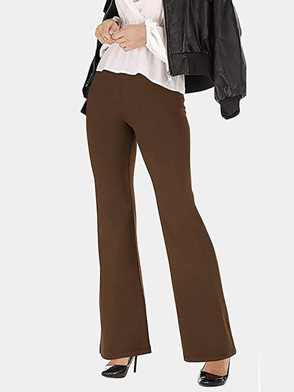 V-Waist Bootcut Long Slacks