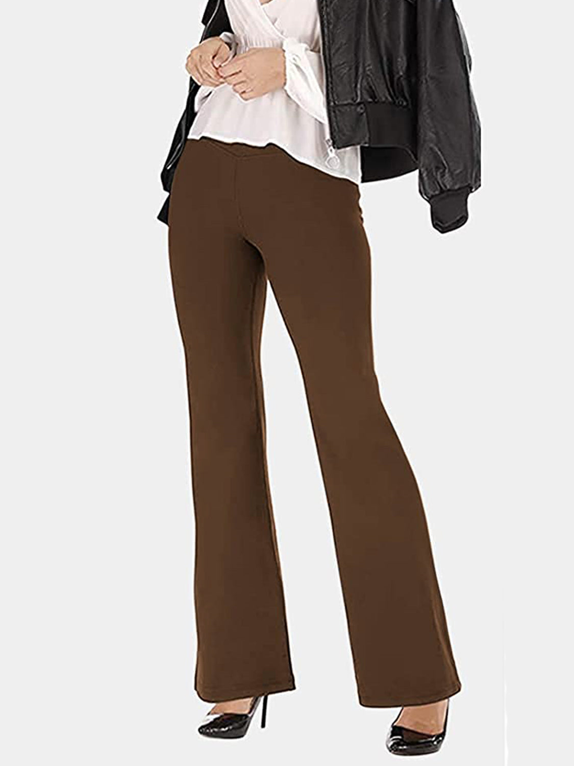 V-Waist Bootcut Long Slacks