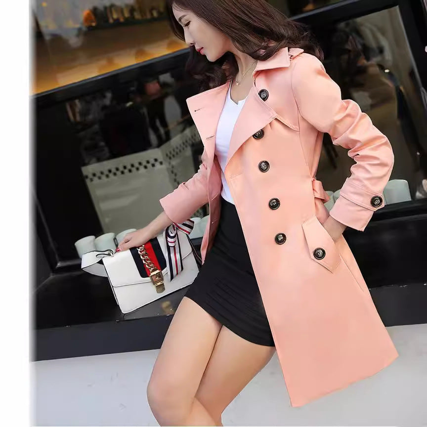 Women's Fashion Double Breasted Trench Coat