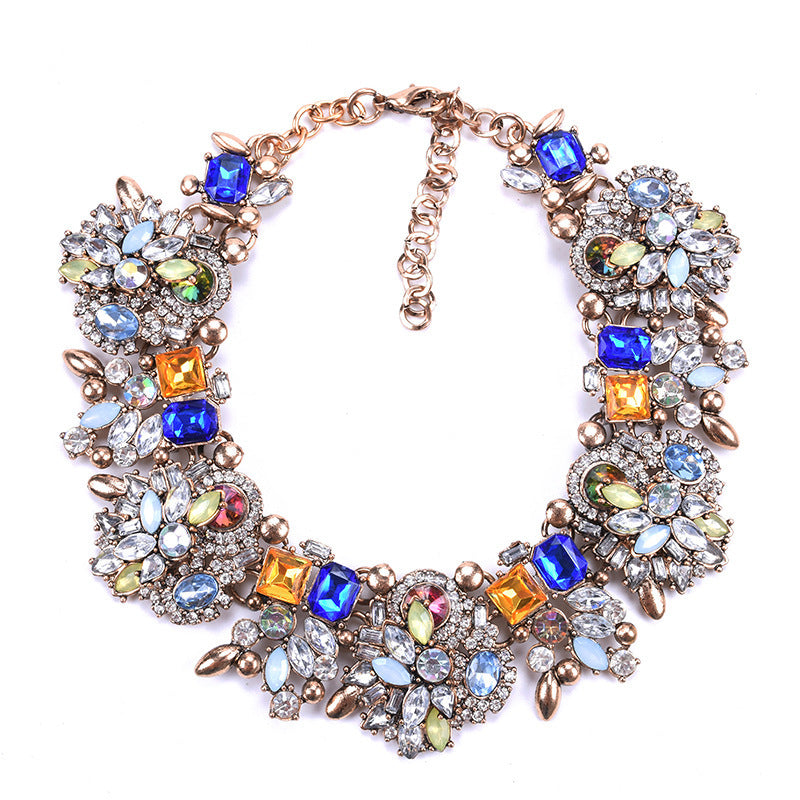 Women's Luxury Crystal Rhinestone Big Collar